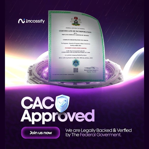 Incossify CAC incorporation information